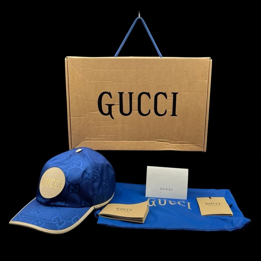 Gucci Blue ‘Off The Grid’ Baseball Cap / Hat - NIB all inclusive - Picture 1 of 12